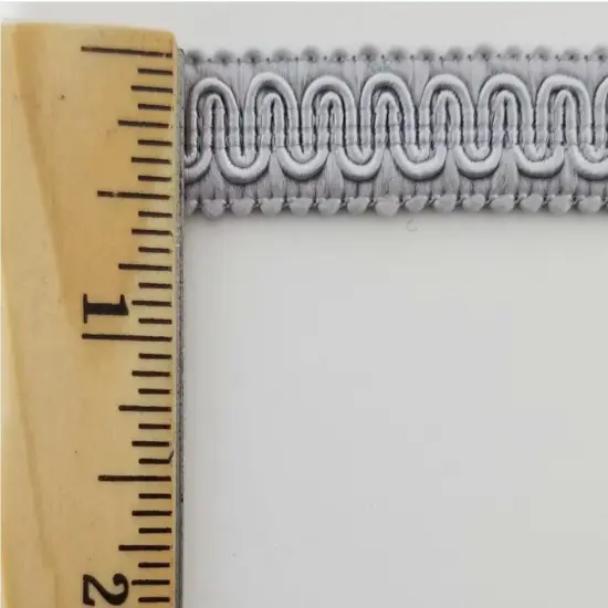1/2" Scroll Braid Gimp w/ Backing - 12 Continuous Yards - Many Color Options! Grey {2}