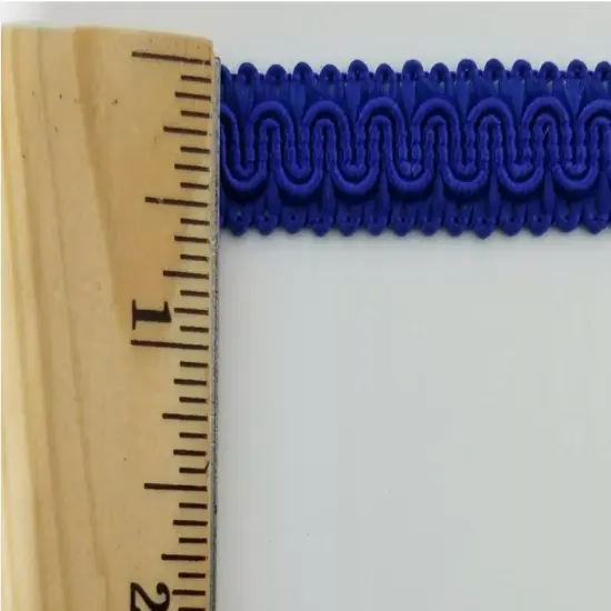 1/2" Scroll Braid Gimp w/ Backing - 12 Continuous Yards - Many Color Options! Royal {2}
