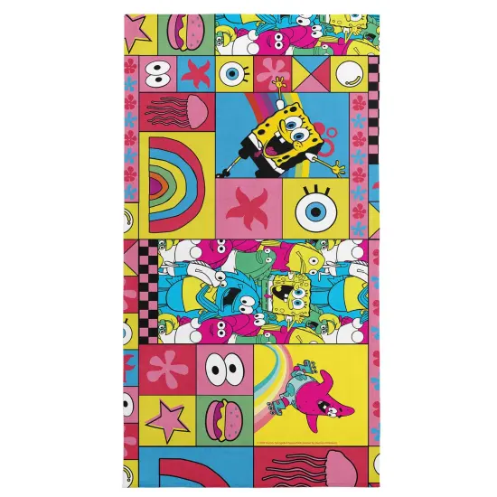 Nickelodeon Spongebob Squarepants Beach Towel Colorful sb {1}