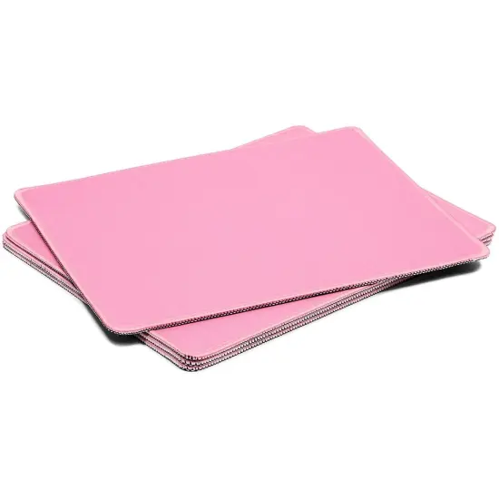 Pink Mouse Pad with Stitched Edges (11 x 8.7 Inches, 4 Pack) {7}