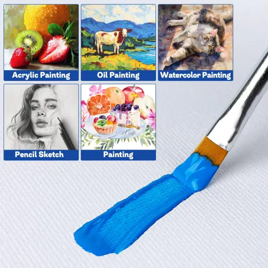 Stretched Canvases for Painting with 11x14 Inch, 5x7 Inch, 8x10, Painting Canvas for Acrylics,Oils & Other Painting Media, 5/8 Inch Profile 100% Cotton Artist Framed Canvas(3 Packs) {5}