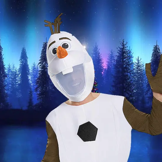 Olaf Deluxe Adult Costume with Plush Snowman Body and Character Headpiece {4}