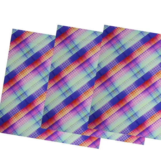 Digitized Plaid Printed Spandex Fabric {5}