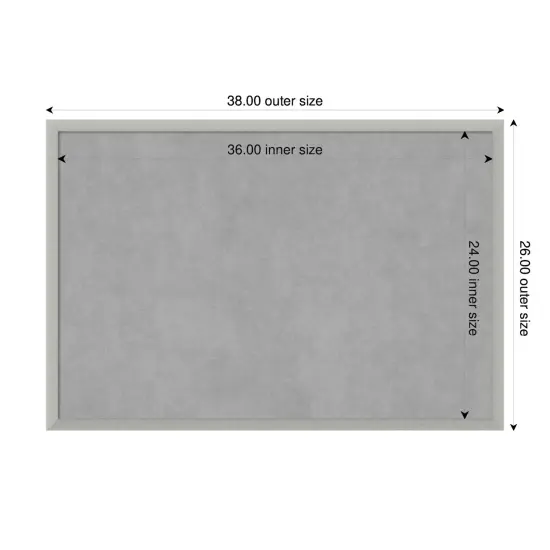 Silver Leaf Wood Framed Magnetic Board {1}