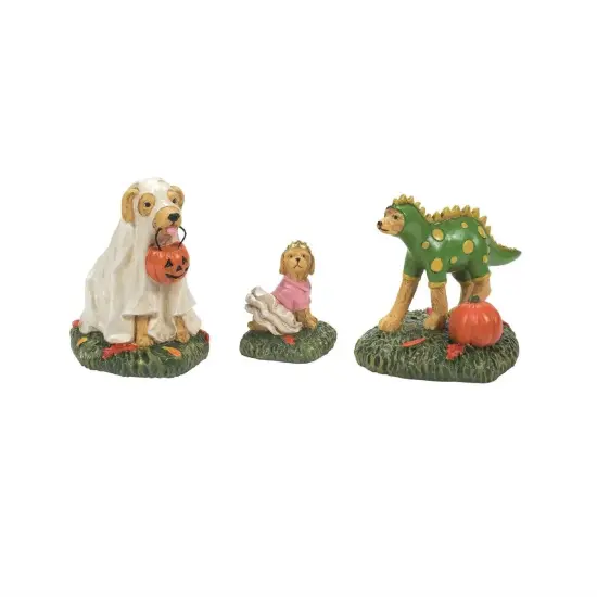 Department 56 Department 56 Village Halloween Accessories Family Pups Set of 3 #6012287 Green {4}