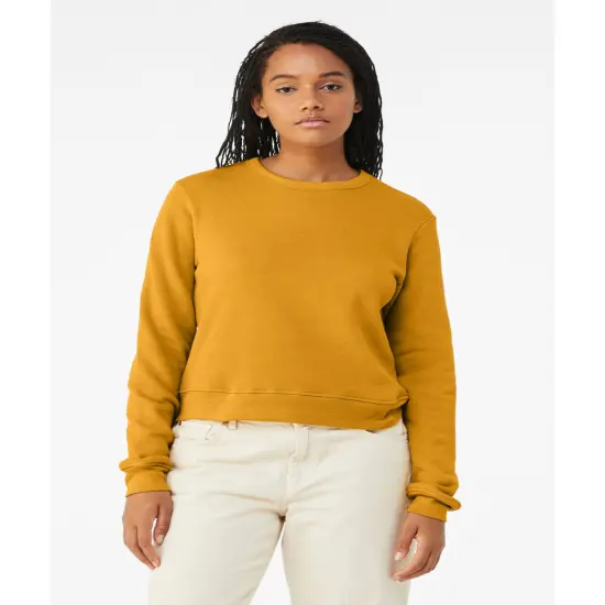 Bella + Canvas&reg; Ladies Classic Pullover Crewneck HEATHER MUSTARD {1}