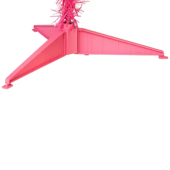 Northlight Pre-Lit Tinsel Artificial Christmas Tree - 3' - Pink - Clear Lights {7}