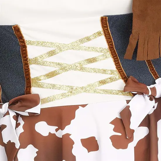 Cowgirl Rodeo Rider Adult Womens Wild West Western Halloween Costume MD-LG 10-14 {3}