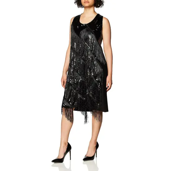 Midnight Dazzle 20's Flapper Gangster Gal Adult Costume {4}