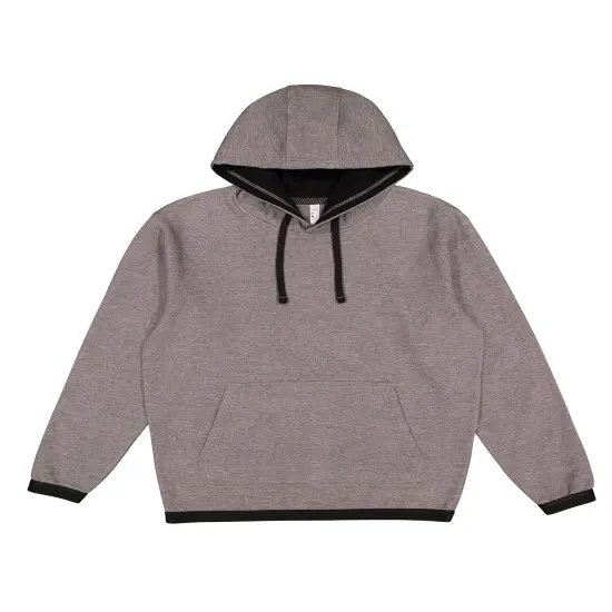 LAt&reg; Adult Statement Fleece Pullover Hoodie GRANITE HTH/ BLK {1}