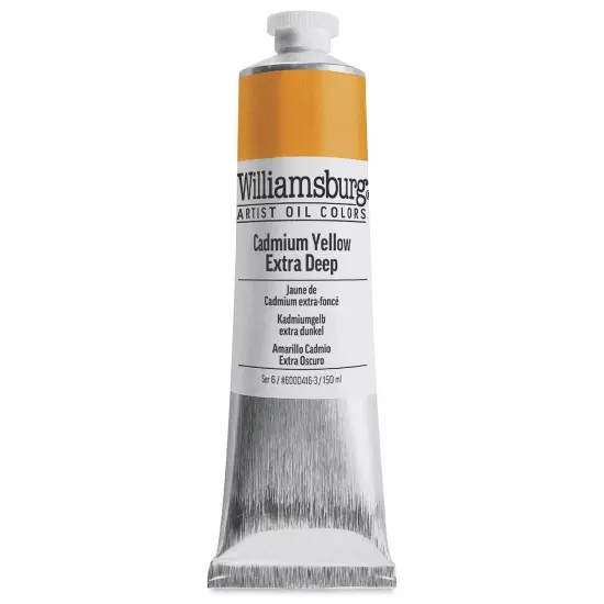 Williamsburg Handmade Oil Paint - Cadmium Yellow Extra Deep, 150 ml tube {2}