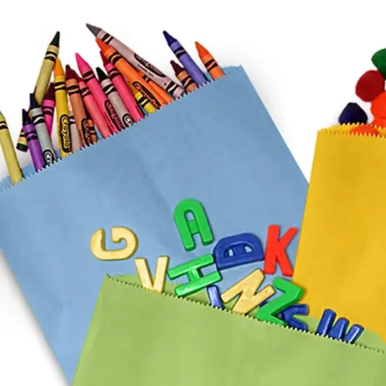 Colored Paper Merchandise Bags 8 1/2" x 11" Black {5}