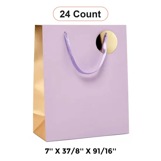 Metallic Two-Tone Euro Totes for Gifts 7'' x 37/8'' x 91/16'' Iris {1}