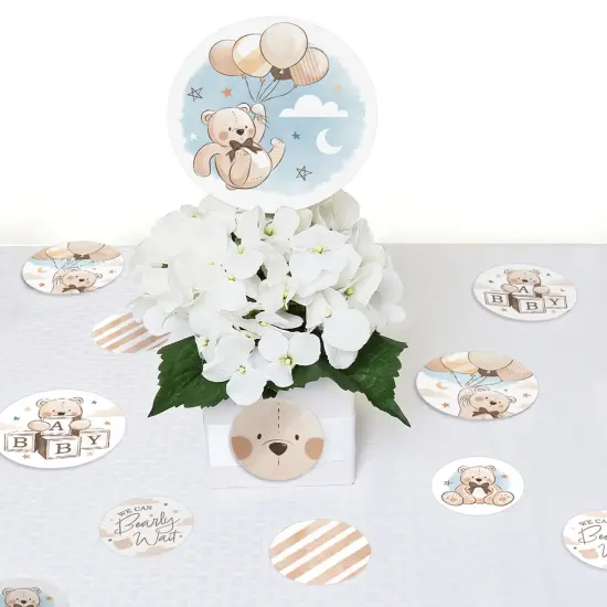 Big Dot of Happiness We Can Bearly Wait - Teddy Bear Baby Shower Giant Circle Confetti - Party Decorations - Large Confetti 27 Count {6}