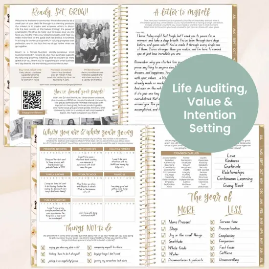 bloom daily planners 2025-26 Academic Planner, Hard Cover, 8.5" x 11",Butterfly Garden {6}