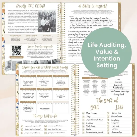 bloom daily planners 2025-26 Academic Planner, Hard Cover, 8.5" x 11", Whimsical Wildflowers {5}