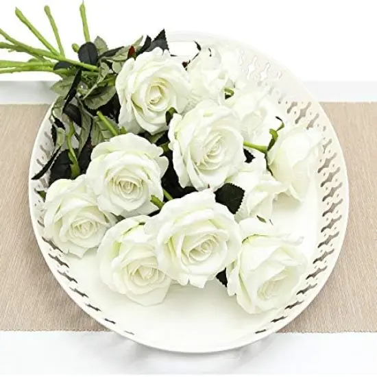 Artificial Silk Flowers Realistic Roses Tabletop {4}