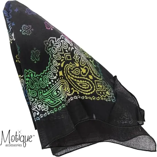 22 Inch Cotton Paisley Bandana {2}