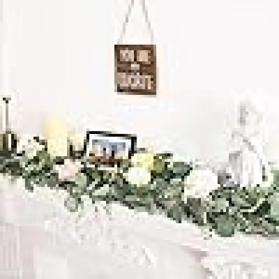 Fake Silver Dollar Eucalyptus Greenery Garland {4}