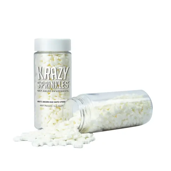 Krazy Sprinkles - White Unicorn Heads (1/2 Cup, 1x Jar) for Cakes, Ice Cream & Cookies {2}