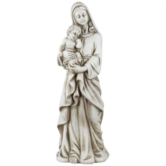 Northlight Standing Mary with Baby Jesus Statue- 14.5" - Beige {3}