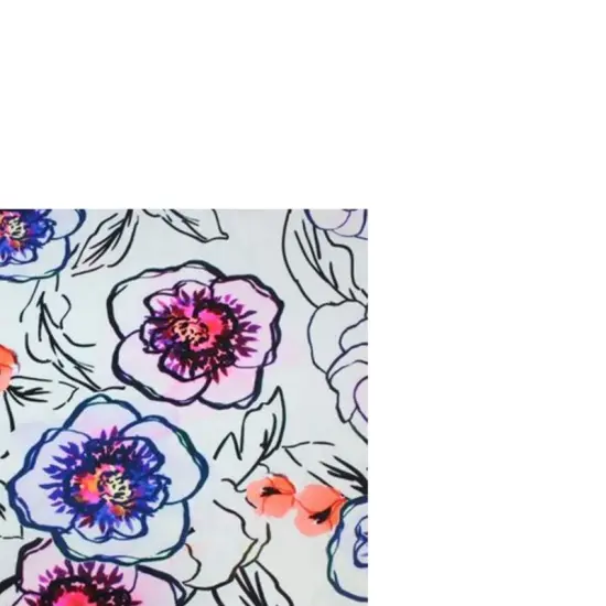 Watercolor Poppies Printed Spandex {5}
