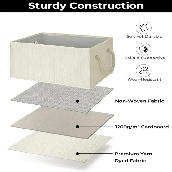 Large Storage Baskets for Organizing, Foldable Storage Baskets for Shelves {4}