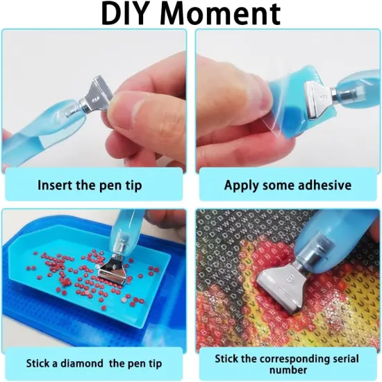 31 Pcs Diamond Art Paintings Kit Tools, Diamond Art Painting Pen Accessories Ergonomic 5D Diamond Art Pens with Stainless Pen Tips for DIY Craft {4}