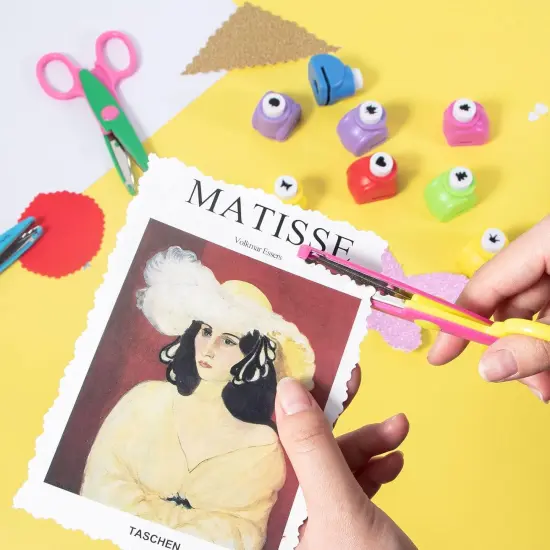 Craft Punch and Creative Scissors, 16pcs Craft Scissors Decorative Edge Set for School Kids Adults, Decorative Edge Scissors Perfect for Scrapbooking, Crafts, School Work, DIY Photos Album {4}