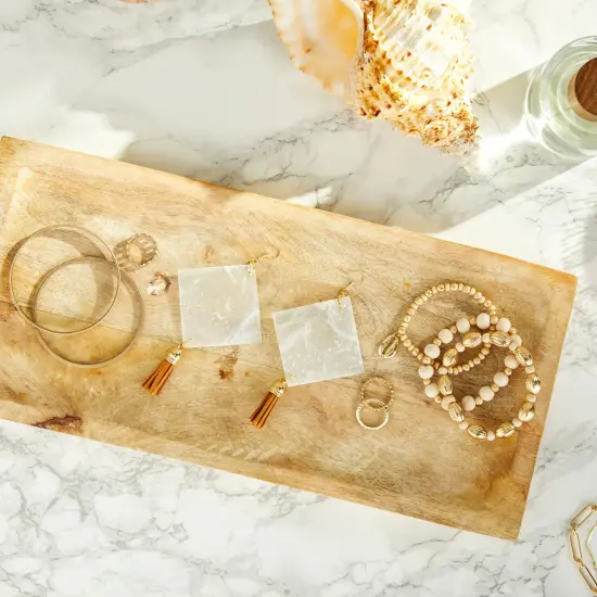 20 Pack Diamond Capiz Shells with Holes for Jewelry Making, Decoration, Wind Chimes, Crafts (2 In) White {3}