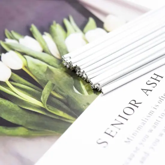 18 Gauge White Floral Stem Wire 16 inch, 50 PCS Per Pack {4}