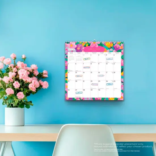 Bonnie Marcus OFFICIAL | 2026 12 x 12 Inch (Hanging) 18 Months Monthly Square Wire-O Calendar | Sticker Sheet | July 2025 - December 2026 {5}