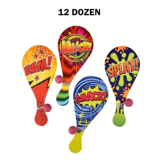 10 Inches Superhero Paddle Balls {1}