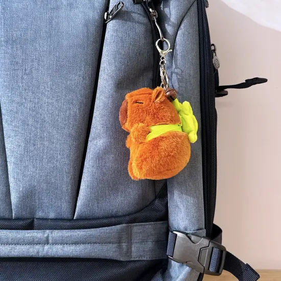 Wrapables Cute Plush Keychain Pendant Charm for Bag, Capybara {6}