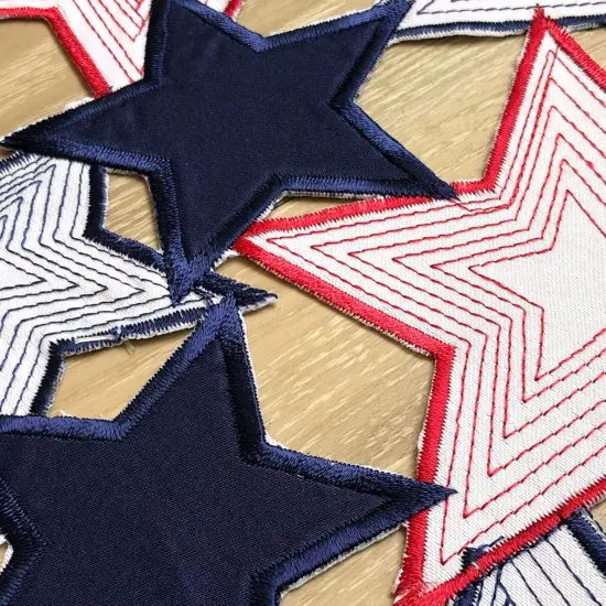 Americana July 4th Celebration Fabric Cutwork Table Runner (Stars Cutwork Runner) {2}