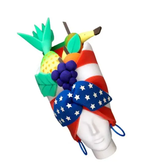 USA Carmen Miranda Hat Vibrant & Patriotic Party Accessory {6}