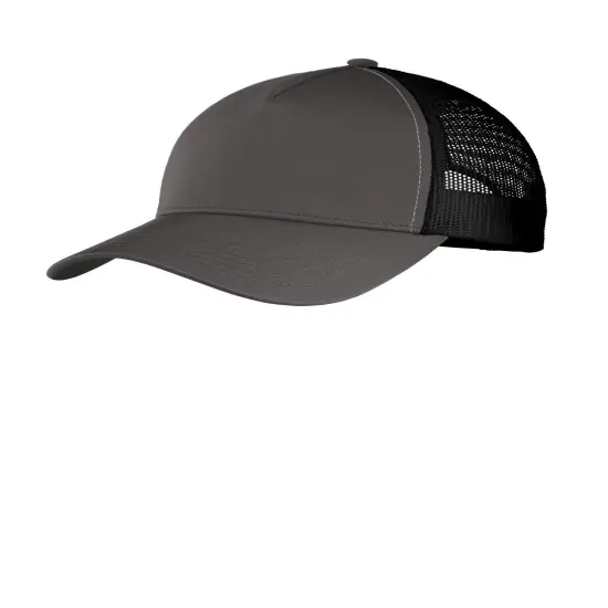 Sport-Tek &reg; PosiCharge Competitor Mesh Back Cap Iron Grey/Blk {1}