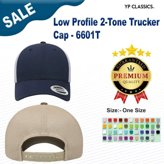 YP Classics&reg; Low Profile 2 Tone Trucker Cap NAVY/ WHITE {2}
