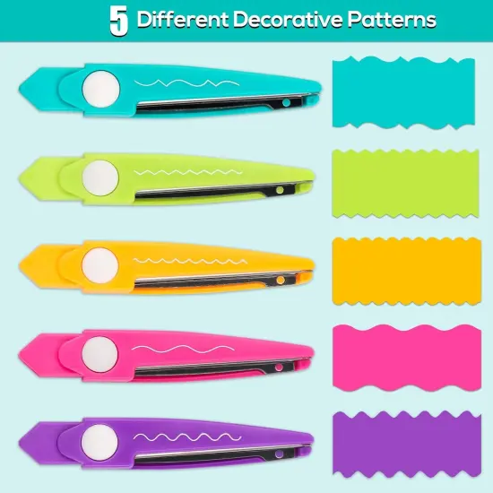 6Pcs/Set Craft Scissors Decorative Paper Edge Scissors With Storage Box Set, 5 Kinds Zig Zag Edges Scissors Great for DIY Projects Paper Card,Photo, Scrapbook,Office School Home Manual {3}