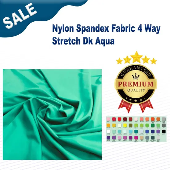 Nylon Spandex Fabric 4 Way Stretch Dk Aqua {1}