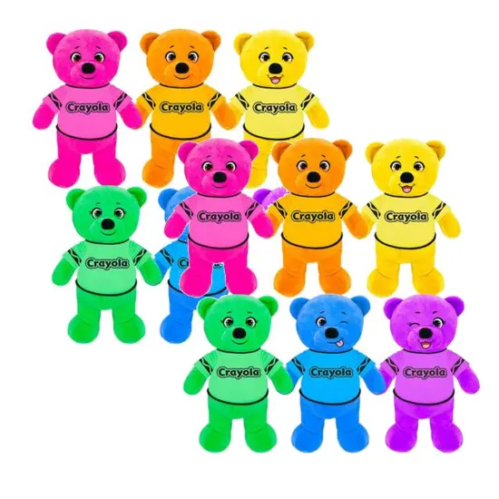 Plush Crayola Bear Assorted Colors Soft Plush {5}