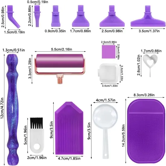 19 Pcs Diamond Art Pens Tools, Diamond Art Accessories Tools Diamond Art Kits for Adults Diamond Art Painting Pen Accessories Tool Kits {2}