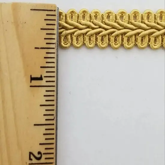 1/2" Chinese French Braid Gimp Trimming - 12 Continuous Yards - Many Colors! Mustard {2}