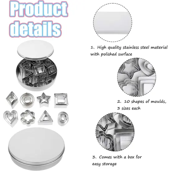 Cookie Cutter Set with Storage Box 24 Shapes for Baking & Crafts {4}