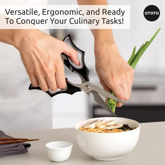 Kitchen Scissors - Halloween Goth Cute Bat Kitchen Shears, Gothic Scissors Utensils - Spooky Bats Halloween Gifts, Cute Gadgets {3}