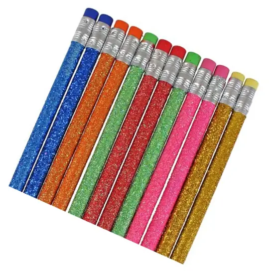 Glitter Pencils No. 2 Lead 7.5" Length {4}