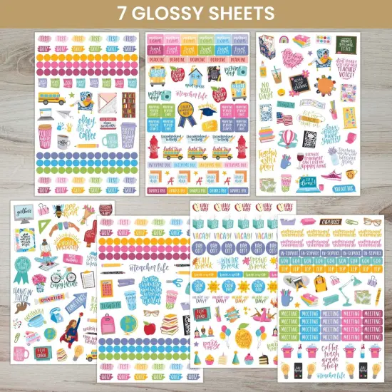 bloom daily planners Sticker Sheets, Teacher Planner Stickers V2 {3}