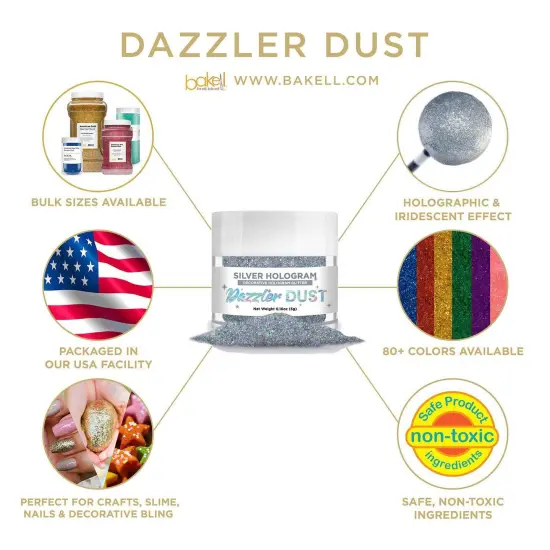 Silver Hologram Dazzler Dust&reg; 5 Gram Jar {4}
