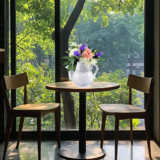 Artificial Flowers in Ceramic Teapot Vase,Centerpieces Coffee Table Decor,Artificial Flower Arrangement for Home Party Office Wedding Kitchen Room {4}