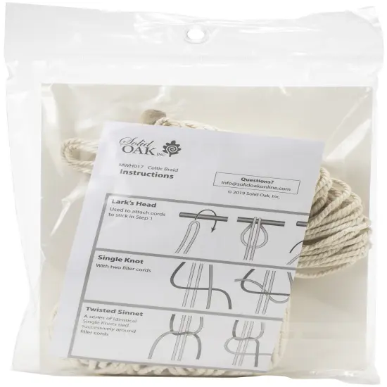 Solid Oak Macrame Wall Hanging Kit-Celtic Braids {2}